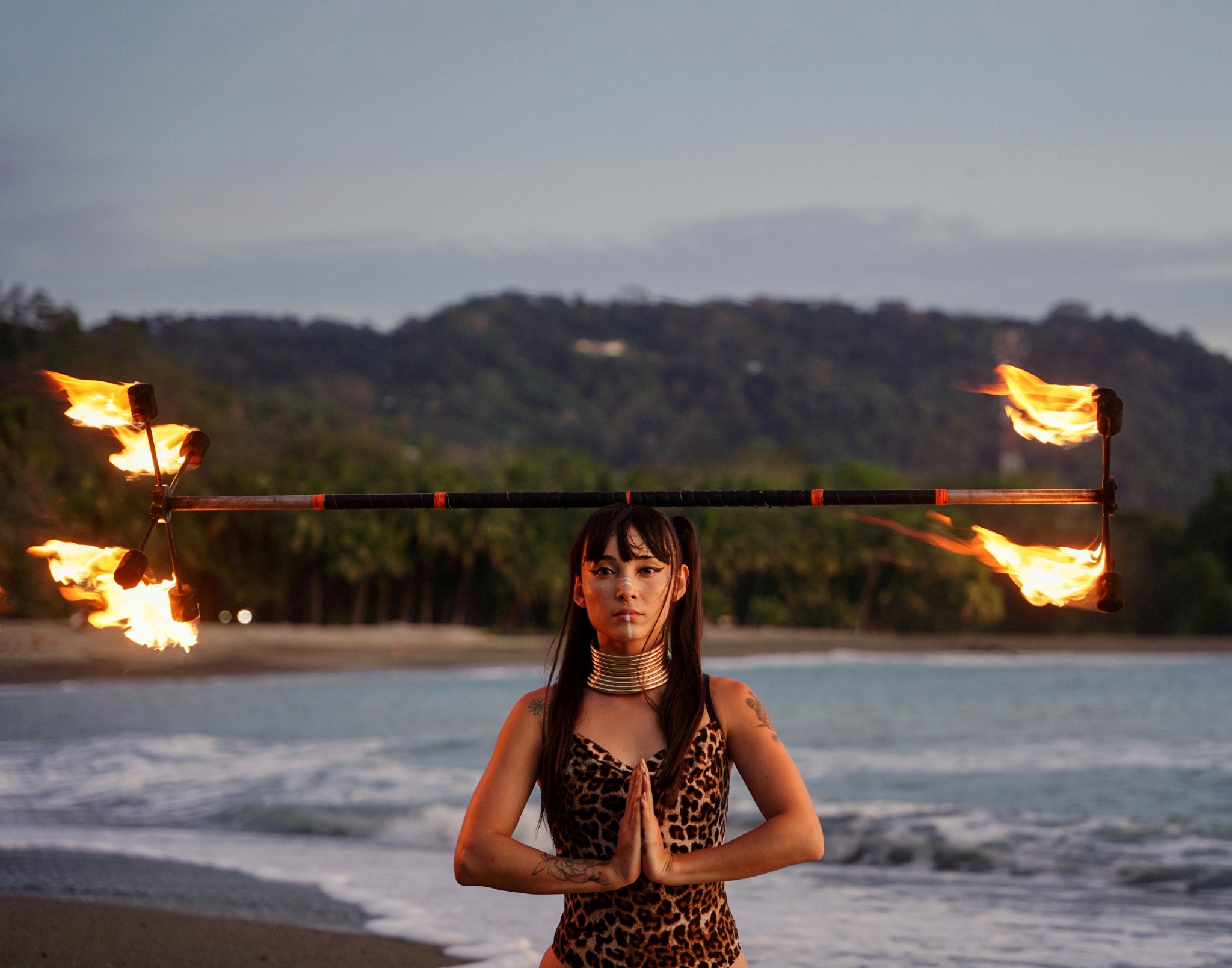 JAWARA performing with dragon staff