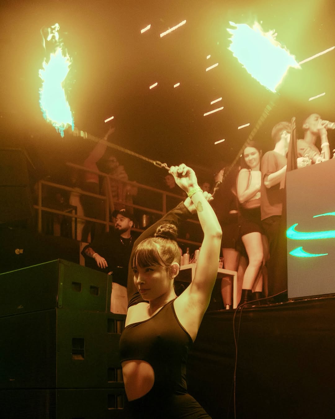 JAWARA performing with fire poi